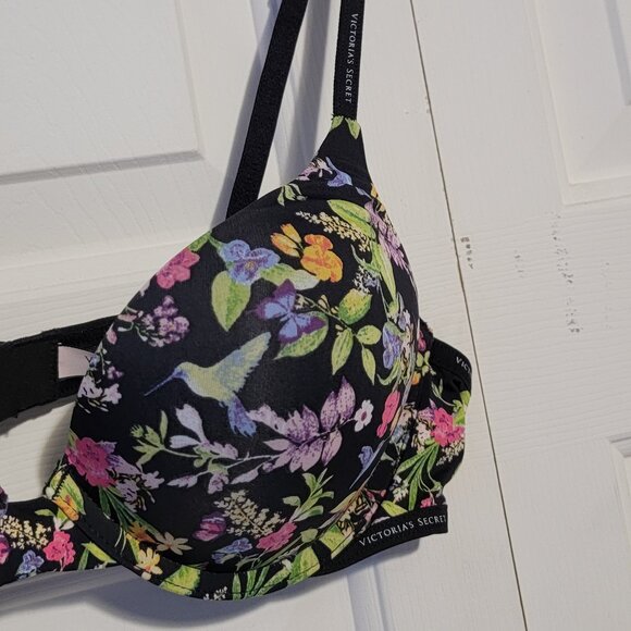 Victoria's Secret Bombshell Push-Up T-Shirt Bra, Birds Of Paradise, 36A - Picture 2 of 10